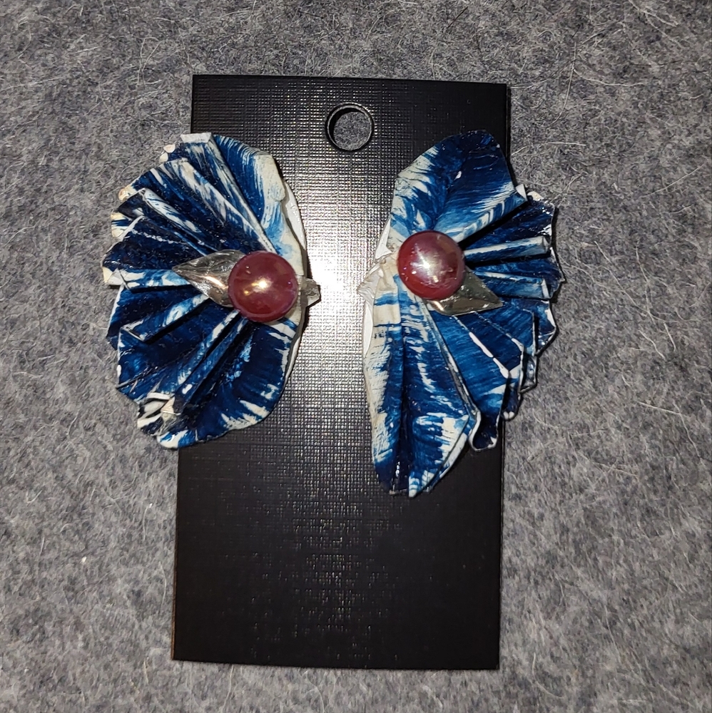 Clearance Sale! Retro paper machete earrings